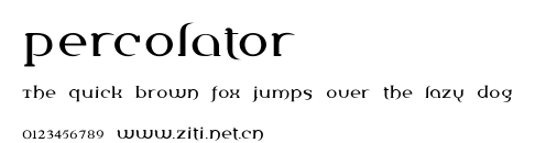 Percolator.ttf字體轉換器圖片