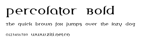 Percolator Bold.ttf字體轉換器圖片