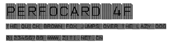 Perfocard 4F.ttf字體轉換器圖片