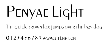 Penyae Light.ttf字體轉換器圖片