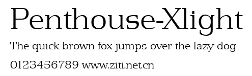Penthouse-Xlight.ttf字體轉換器圖片