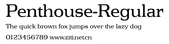 Penthouse-Regular.ttf字體轉換器圖片