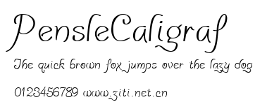PensleCaligraf.ttf字體轉換器圖片