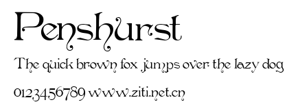 Penshurst.ttf字體轉換器圖片