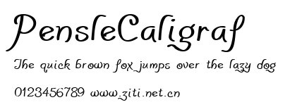 PensleCaligraf.ttf字體轉換器圖片
