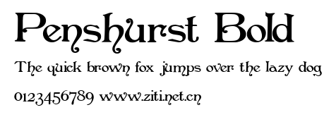 Penshurst Bold.ttf字體轉換器圖片