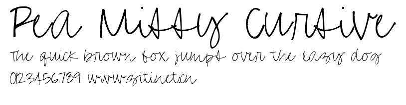 Pea Missy Cursive.ttf字體轉換器圖片