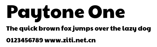 Paytone One.ttf字體轉換器圖片