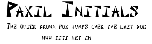 Paxil Initials.ttf字體轉換器圖片