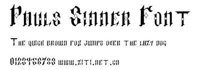 Pauls Sinner Font.ttf字體轉換器圖片