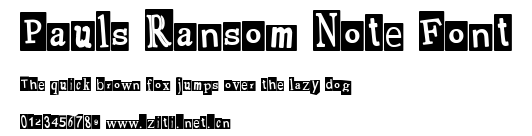 Pauls Ransom Note Font.ttf字體轉換器圖片