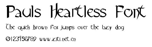 Pauls Heartless Font.ttf字體轉換器圖片