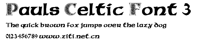 Pauls Celtic Font 3.ttf字體轉換器圖片