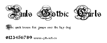 Pauls Gothic Curls.ttf字體轉換器圖片