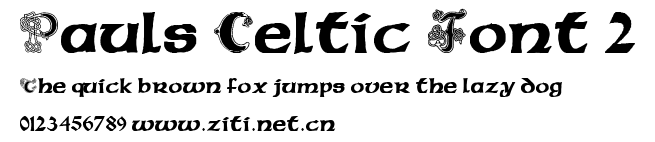 Pauls Celtic Font 2.ttf字體轉換器圖片