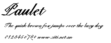 Paulet.ttf字體轉換器圖片