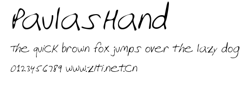 PaulasHand.ttf字體轉換器圖片