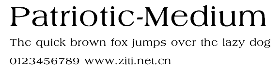 Patriotic-Medium.ttf字體轉換器圖片