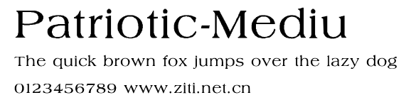 Patriotic-Mediu.ttf字體轉換器圖片