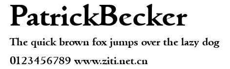 PatrickBecker.ttf字體轉換器圖片
