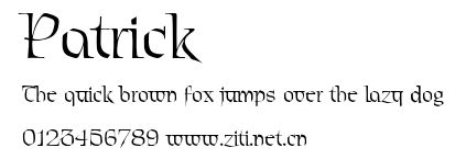 Patrick.ttf字體轉換器圖片