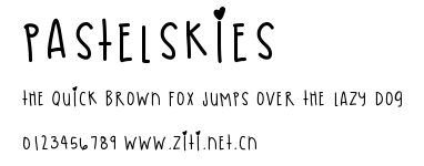 PastelSkies.ttf字體轉換器圖片