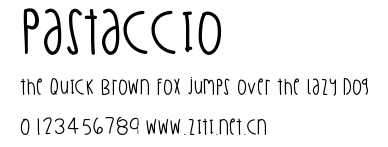 Pastaccio.ttf字體轉換器圖片