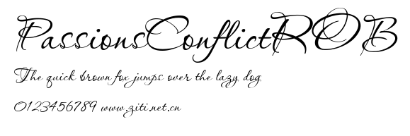 PassionsConflictROB.ttf字體轉換器圖片
