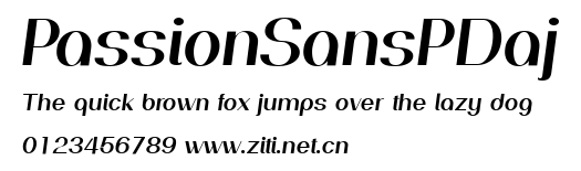 PassionSansPDaj.ttf字體轉換器圖片