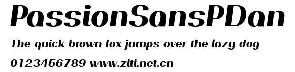 PassionSansPDan.ttf字體轉換器圖片
