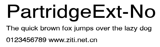 PartridgeExt-No.ttf字體轉換器圖片