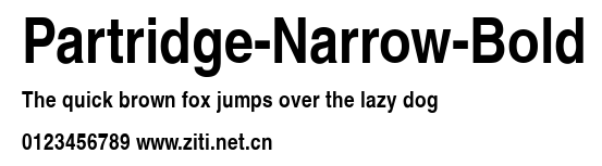 Partridge-Narrow-Bold.ttf字體轉換器圖片