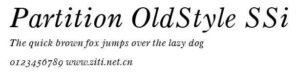 Partition OldStyle SSi.ttf字體轉換器圖片
