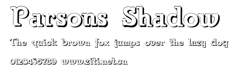 Parsons Shadow.ttf字體轉換器圖片