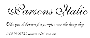 Parsons Italic.ttf字體轉換器圖片