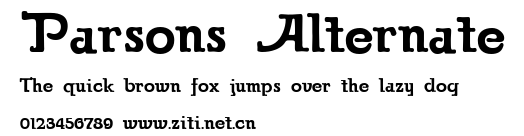 Parsons Alternate.ttf字體轉換器圖片