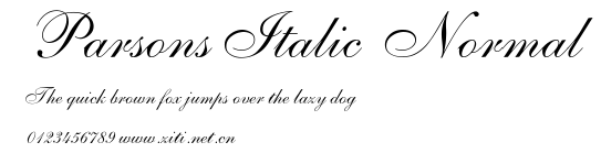 Parsons Italic Normal.ttf字體轉換器圖片