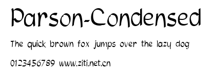 Parson-Condensed.ttf字體轉換器圖片