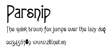 Parsnip.ttf字體轉換器圖片