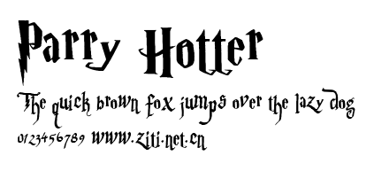 Parry Hotter.ttf字體轉換器圖片