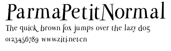 ParmaPetitNormal.ttf字體轉換器圖片