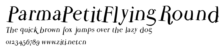 ParmaPetitFlyingRound.ttf字體轉換器圖片