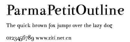 ParmaPetitOutline.ttf字體轉換器圖片