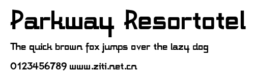 Parkway Resortotel.ttf字體轉換器圖片