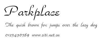 Parkplace.ttf字體轉換器圖片