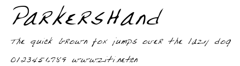 ParkersHand.ttf字體轉換器圖片