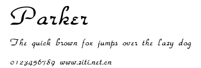 Parker.ttf字體轉換器圖片