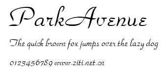 ParkAvenue.ttf字體轉換器圖片
