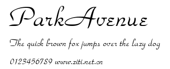 ParkAvenue.ttf字體轉換器圖片