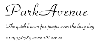 ParkAvenue.ttf字體轉換器圖片